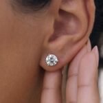 950 Platinum 3.00ct Lab Diamond 3-Prong Martini Stud Earrings - Image 2