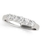 950 Platinum 1ct Round Brilliant Natural Diamond Eternity Ring