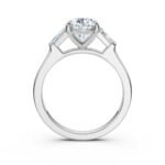 950 Platinum 2ct Super Cut Natural Diamond Baguette Engagement Ring - Image 4