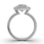 950 Platinum 2ct Round Natural Diamond Halo Claw Engagement Ring - Image 5