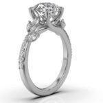 950 Platinum 2ct Super Cut Natural Diamond Prong Engagement Ring - Image 5