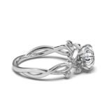 950 Platinum 2ct Super Cut Natural Diamond Prong Engagement Ring - Image 4
