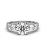 950 Platinum 2ct Super Cut Natural Diamond Prong Engagement Ring - Image 2