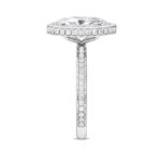 950 Platinum 2.01ct Marquise & Round Lab Diamond Engagement Ring - Image 3