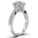 950 Platinum 2.2ct Round Moissanite Diamond Ring - Image 3