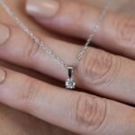 950 Platinum 0.25ct Lab Diamond Solitaire Pendant Necklace - Image 2