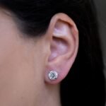 950 Platinum 4.00ct Lab Diamond 3-Prong Martini Pushback Stud Earrings - Image 2