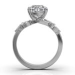 950 Platinum 2ct Round Moissanite Diamond Prong Solitaire Ring - Image 4