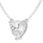 950 Platinum 1.19ct Heart Lab Diamond Love Gift Pendant - Image 2