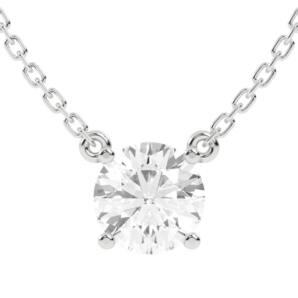 400548_e63143fd90274f168de9fc3bb2802b1emv2.webp 950 Platinum 1.65ct Round Lab Diamond Pendant - Image 1
