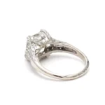 950 Platinum 5.06ct Asscher Cut Natural Diamond Wedding Ring - Image 3