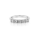 950 Platinum 1.00ct Moissanite Diamond 5 Stone Anniversary Ring