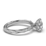 950 Platinum 2ct Super Cut Natural Diamond Twisted Engagement Ring - Image 3