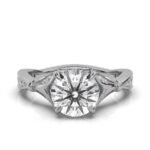 950 Platinum 2ct Super Cut Natural Diamond Prong Engagement Ring