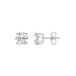 950 Platinum 1ct Round Brilliant Lab Diamond Stud Earrings