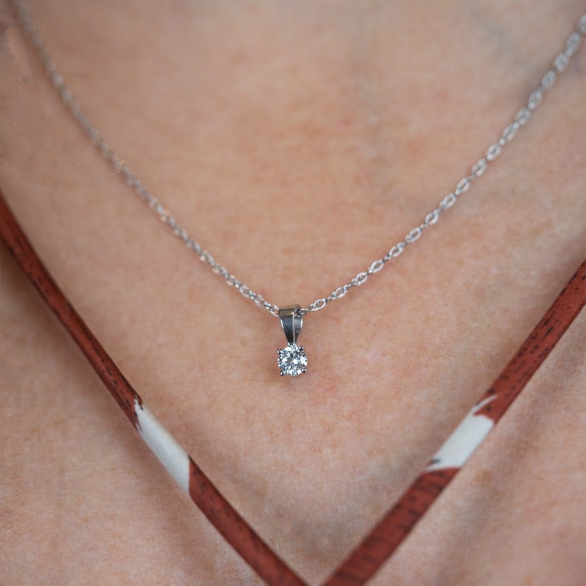 950 Platinum 0.55ct Baguette & Round Moissanite Diamond Pendant Necklace