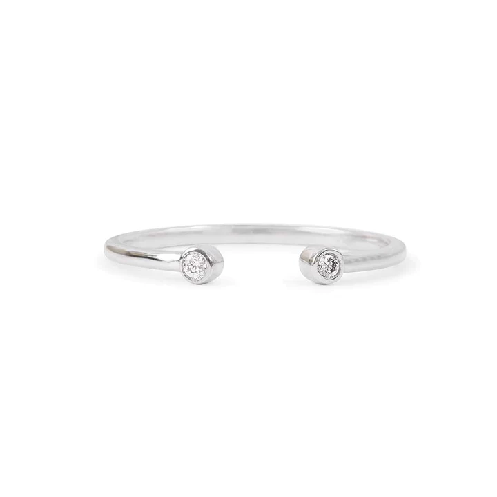 950 Platinum 0.7ct Lab Diamond Open Stacking Ring