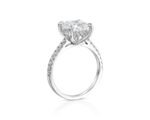 950 Platinum 2.25ct Princess Lab Diamond Pave Engagement Ring - Image 3