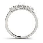 950 Platinum 1ct Round Brilliant Natural Diamond Eternity Ring - Image 2