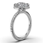 950 Platinum 2ct Super Cut Natural Diamond Micro Prong Engagement Ring - Image 3