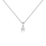 950 Platinum 0.25ct Lab Diamond Solitaire Pendant Necklace