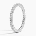 950 Platinum 0.60ct Round Cut Natural Diamond Pave Set Full Eternity Band - Image 3