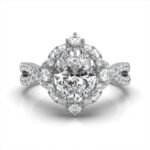 950 Platinum 2ct Super Cut Natural Diamond Halo Engagement Ring