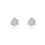 950 Platinum Brilliant Moissanite Diamond Martini  Stud Earring