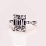 950 Platinum 2.50ct Emerald Cut Natural Diamond Halo Style Engagement Ring - Image 4