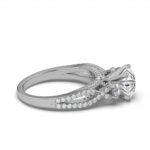 950 Platinum 2.6ct Round Natural Diamond Micro Prong Engagement Ring - Image 4