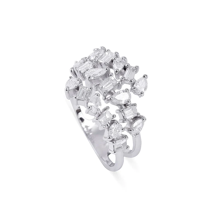 400548_fd5a7fd9c8c945f796bd4896ef81f430mv2.webp 950 Platinum 1.55ct Multi Shaped Lab Diamond Coil Statement Ring - Image 1