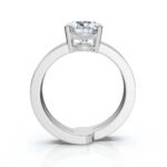 950 Platinum 2ct Super Cut Natural Diamond Spiral Engagement Ring - Image 3