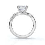 950 Platinum 2ct Emerald Lab Diamond Solitaire Engagement Ring - Image 3