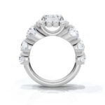 950 Platinum 2ct Emerald Lab Diamond Solitaire Engagement Ring - Image 2