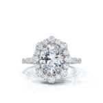 950 Platinum 2.35ct Oval Natural Diamond Solitaire Engagement Ring