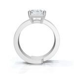 950 Platinum 2ct Emerald Cut Lab Diamond Engagement Ring - Image 5