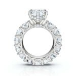 950 Platinum 2ct Emerald Natural Diamond Solitaire Engagement Ring - Image 2