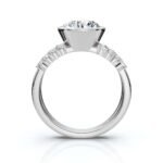 950 Platinum 2.2ct Round Shape Moissanite Diamond Ring - Image 4