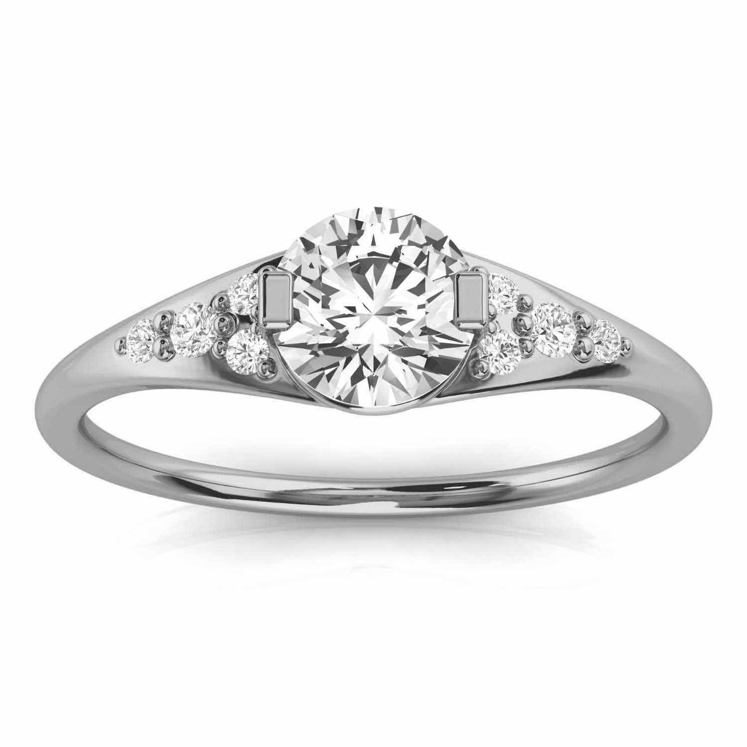 950 Platinum 2.1ct Super Cut Natural Diamond Prong Engagement Ring