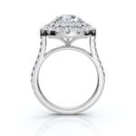 950 Platinum 3ct Super Cut Round Natural Diamond Halo Engagement Ring - Image 4