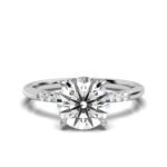 950 Platinum 2ct Super Cut Natural Diamond Round Engagement Ring