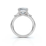 950 Platinum 2ct Emerald Natural Diamond Engagement Ring - Image 2