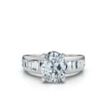950 Platinum 2ct Super Cut Natural Diamond Channel Set Engagement Ring