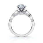 950 Platinum 2.1ct Round Shape Moissanite Diamond Engagement Ring - Image 2