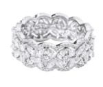950 Platinum 2.46ct Natural Diamond Eternity Band Engagement Ring - Image 2