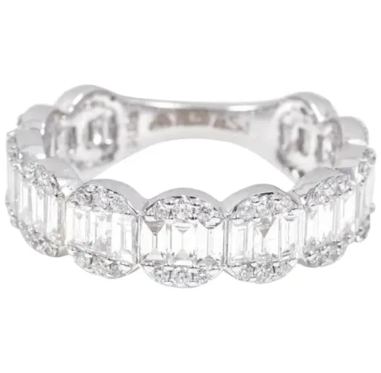 950 Platinum 1.62ct Natural Diamond For Women Eternity Band Ring