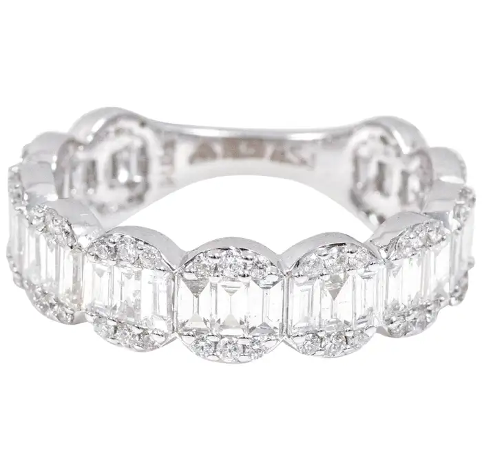 950 Platinum 1.62ct Natural Diamond For Women Eternity Band Ring