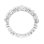950 Platinum 1.35ct Heart-Shape Natural Diamond Band Ring - Image 3