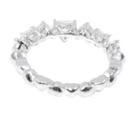 950 Platinum 1.35ct Heart-Shape Natural Diamond Band Ring - Image 2