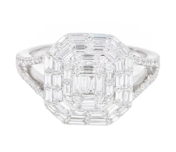 950 Platinum 1.12ct Natural Diamond Contemporary-Style Engagement Ring